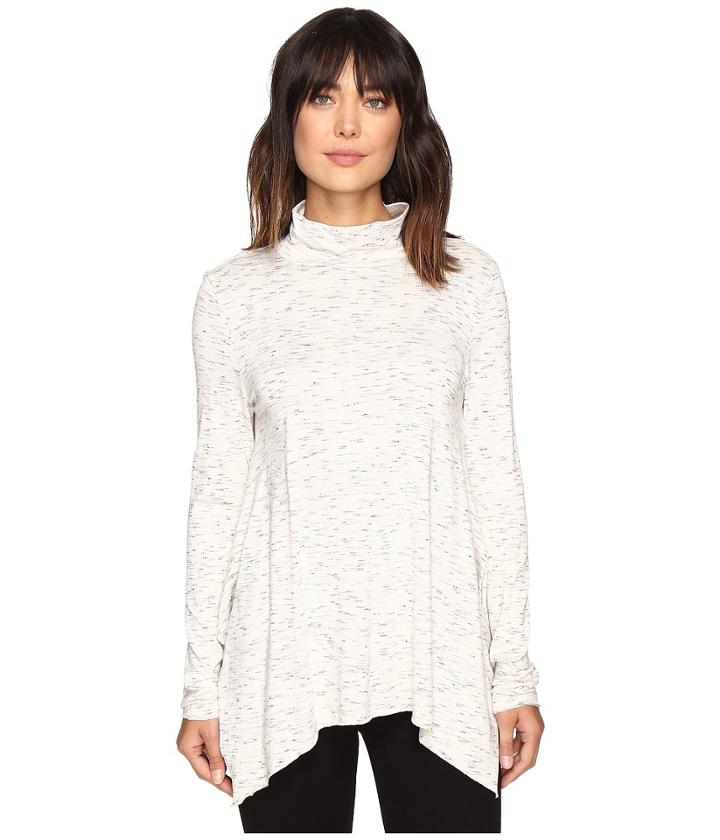 Dylan By True Grit - Glacier Slub Long Sleeve Loose Turtleneck