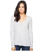 Michael Stars - Eyelash Jersey Long Sleeve V-neck Top