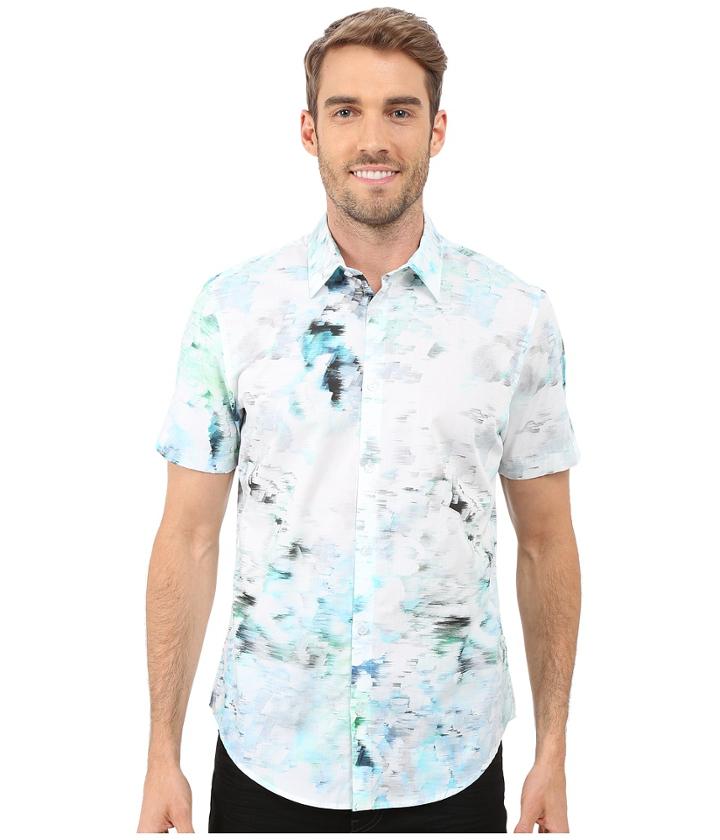 Calvin Klein - Short Sleeve Water Print Woven Shirt