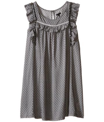 Ikks - Printed Dress With Flutter Sleeves