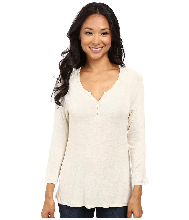B Collection By Bobeau - Pixie Long Sleeve Henley