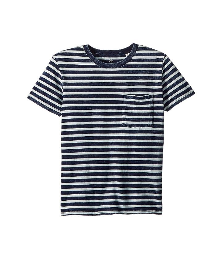 Ag Adriano Goldschmied Kids - Acid Wash Striped Pocket Tee