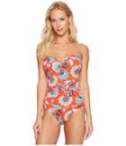 Tommy Bahama - Fira Floral V-front Bandeau One-piece Swimsuit