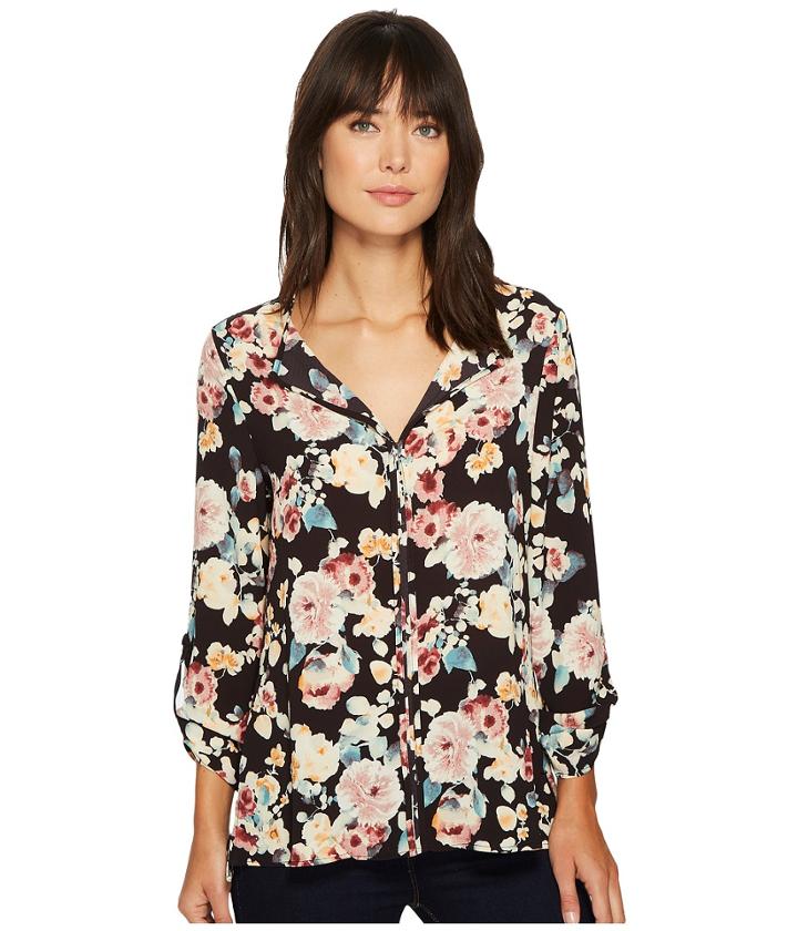 B Collection By Bobeau - Pleated Back Woven Blouse