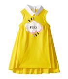 Fendi Kids - Sleeveless Collar Logo Graphic Dress