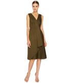 Jil Sander Navy - V-neck Sleeveless Dress With Ruffle Detail