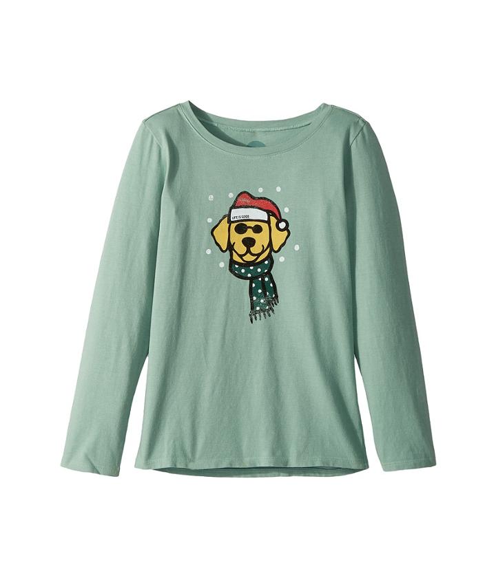 Life Is Good Kids - Holiday Dog Long Sleeve Crusher Tee
