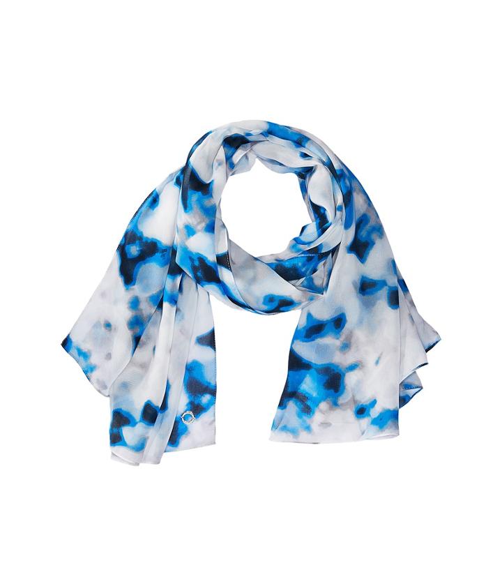 Calvin Klein - Blurred Floral Chiffon Scarf