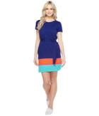 Lacoste - Short Sleeve Pique Color Block T-shirt Dress