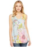 Nally &amp; Millie - Floral Print V-neck Tank Top