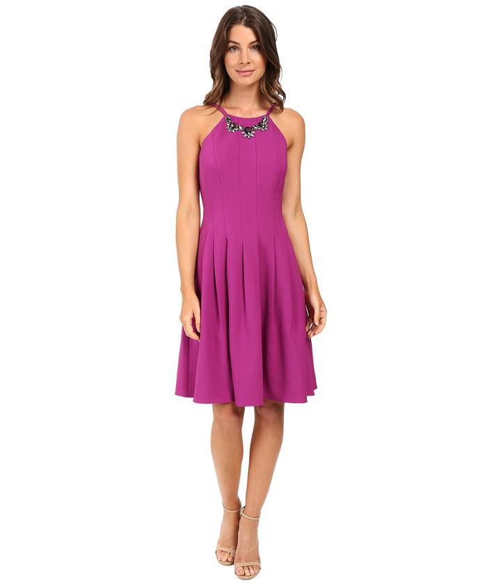 Adrianna Papell - Seamed Dropped Fit And Flare Dress