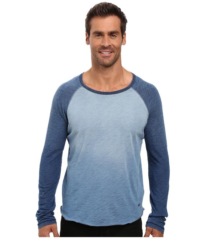 True Grit - Genuine Indigo Knit Long Sleeve Slub Raglan Tee