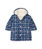Hatley Kids - Navy Plaid With Hearts Splash Jacket