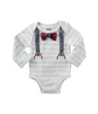 Mud Pie - Long Sleeve Crawler With Bow Ties