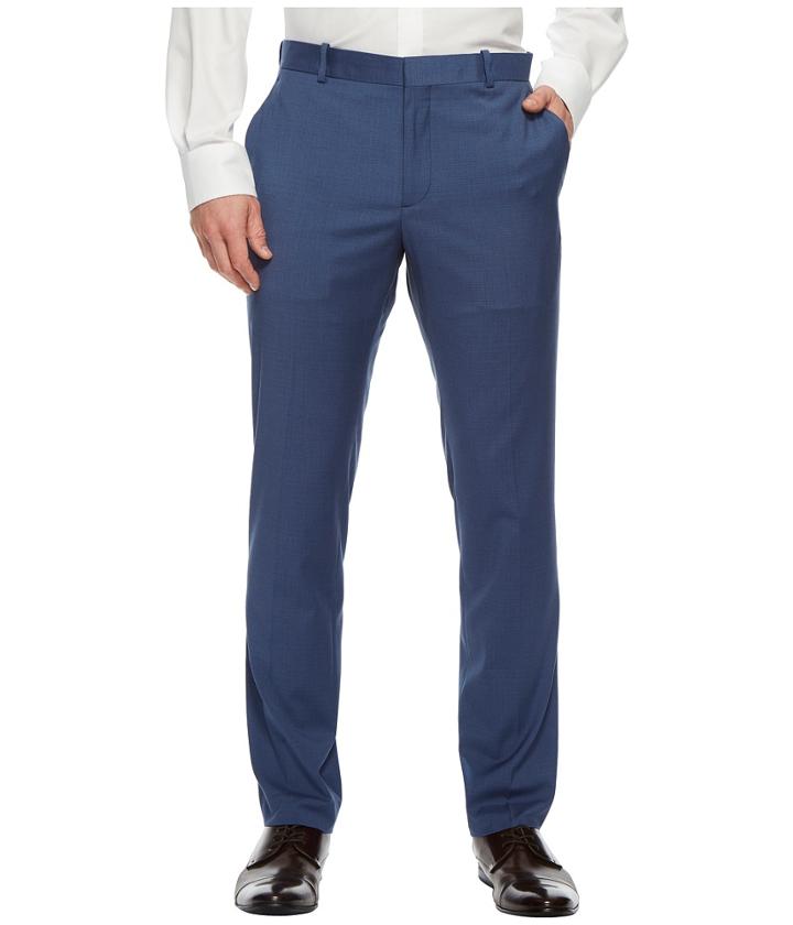 Perry Ellis Portfolio - Slim Fit Sublte Check Plaid Pants