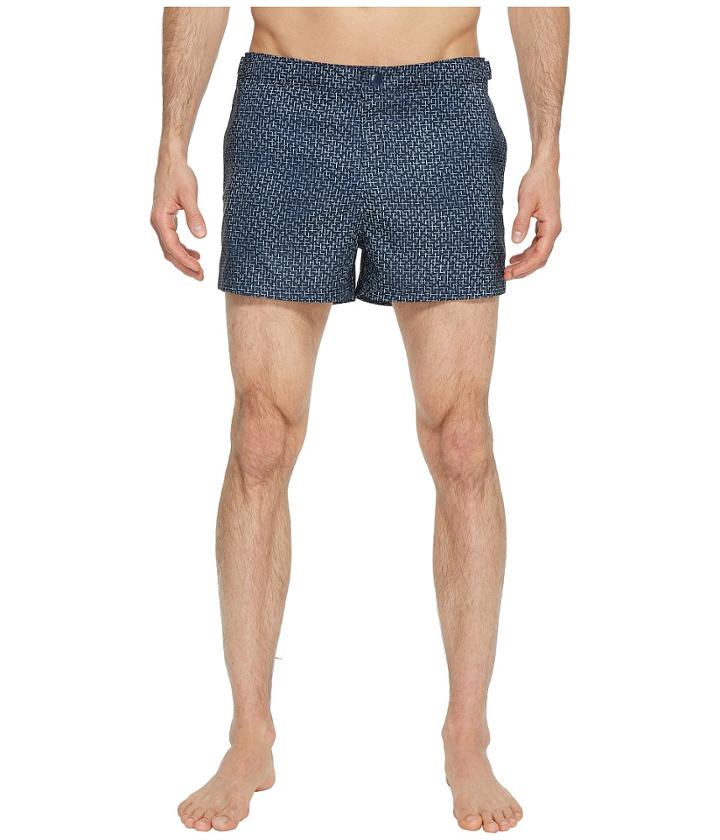 Original Penguin - Crosshatch Print Swim Trunk
