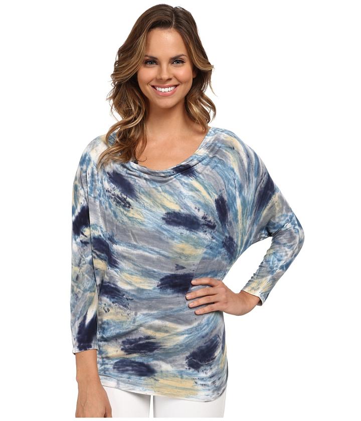 Miraclebody Jeans - Dara Drape Neck Top W/ Body-shaping Inner Shell