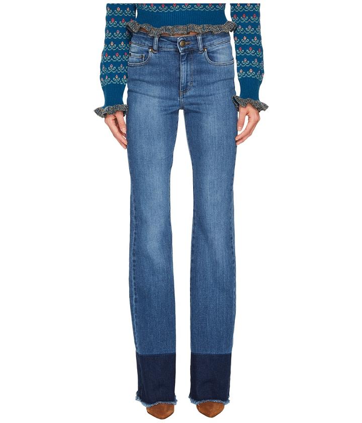 Red Valentino - Denim Stretch Stone Washed Resist Dyeing Pants