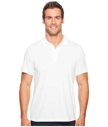 Perry Ellis - Geometric Herringbone Pattern Three-button Polo Shirt