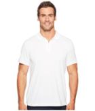 Perry Ellis - Geometric Herringbone Pattern Three-button Polo Shirt