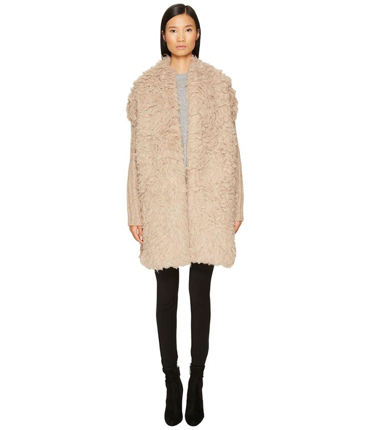 Just Cavalli - Long Sleeve Fluffy Alpaca Wool Jacket