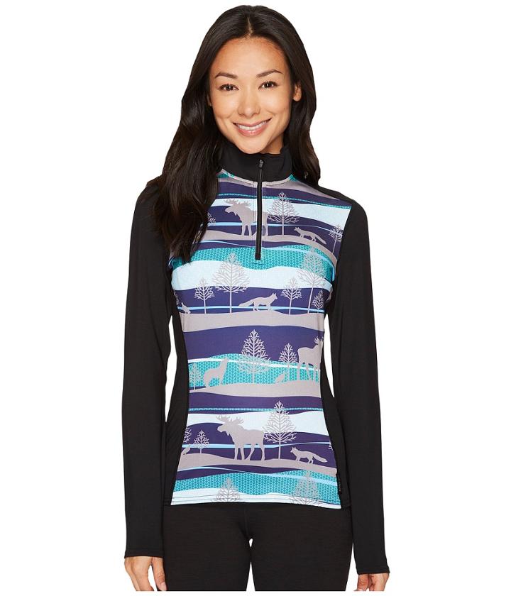 Hot Chillys - Micro-elite Chamois Sublimated Print Zip-t
