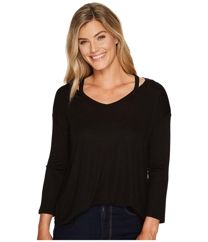 Tribal - Long Sleeve Neck Detail Jersey Top