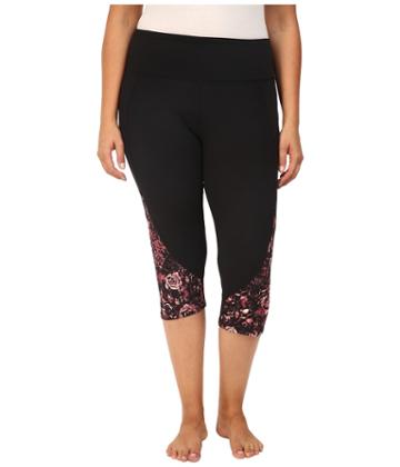 Marika Curves - Pieced High Rise Capri Leggings