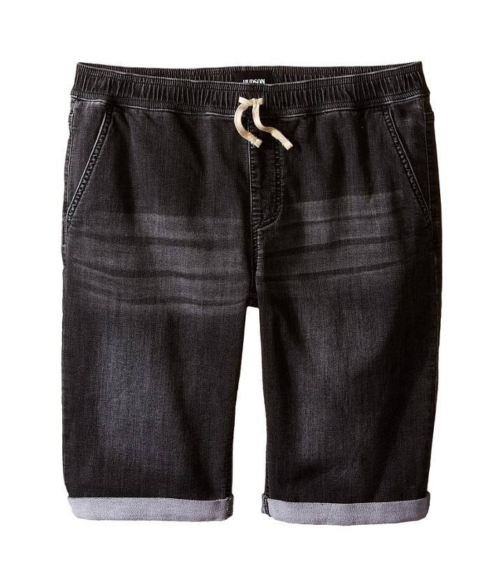 Hudson Kids - Knit Denim Shorts In Graphite