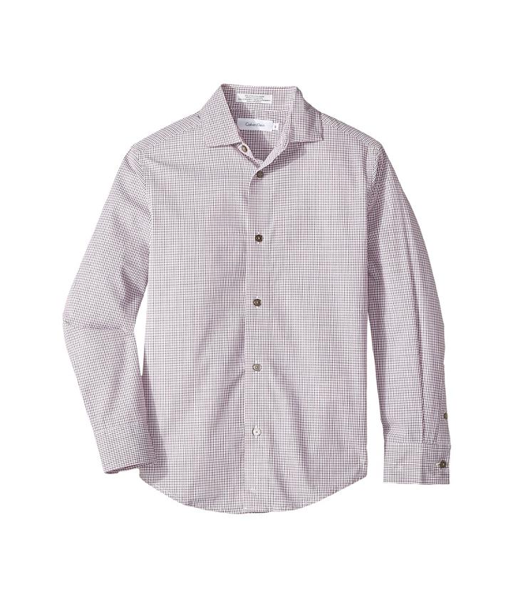 Calvin Klein Kids - Check Stretch Long Sleeve Shirt