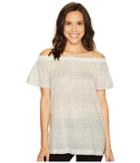 Two By Vince Camuto - Off The Shoulder Delicate Etching Side Slit Tunic
