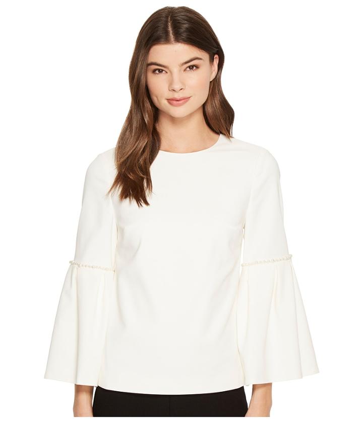 Ted Baker - Pelta Pearl Trim Bell Sleeve Top