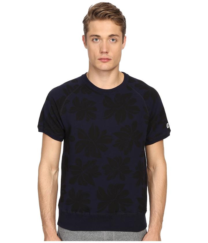 Todd Snyder + Champion - Floral Print Short Sleeve Sweatshirt