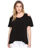 Karen Kane Plus - Plus Size Cold Shoulder Swing Top