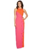 Nicole Miller - Paolina Heavy Tech Crepe Cross-back Gown