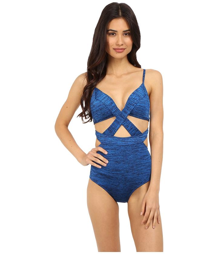 Jets By Jessika Allen - Melange Plunge Cut Out One-piece