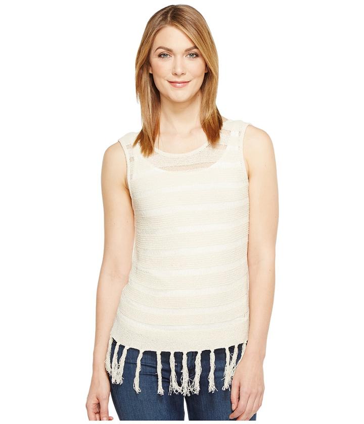 Michael Stars - Lightweight Knit Crew Neck Fringe Tank Top