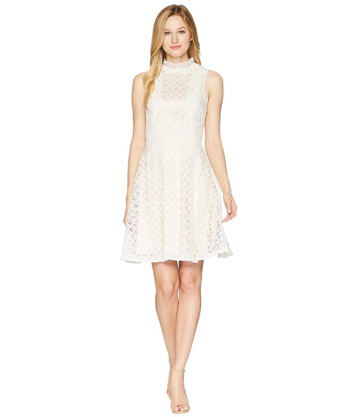 Tahari By Asl - Lace Fit And Flare Dress