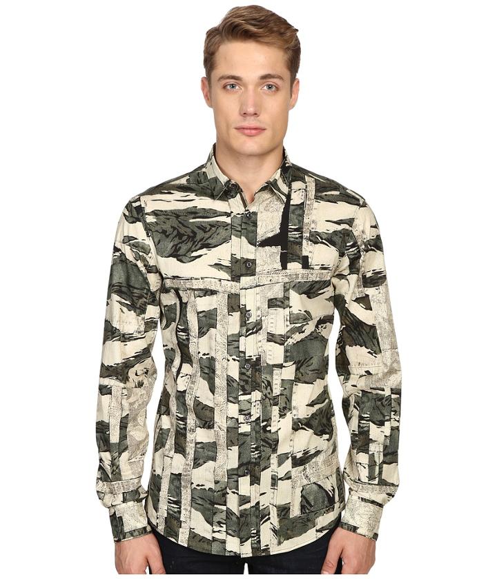 Just Cavalli - Slim Fit Camowork Pring Woven Shirt
