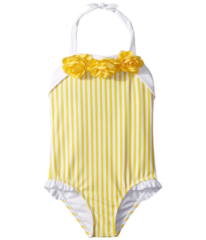 Janie And Jack - Yellow Stripe One-piece Swimsuit
