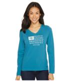 Life Is Good - Snowflake Flag Long Sleeve Crusher Vee