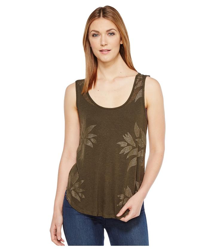 Lucky Brand - Metallic Leaf Tank Top