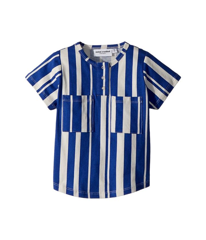 Mini Rodini - Odd Stripe Baseball T-shirt