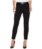 Hue - Leatherette Trim Cropped Cuffed Leggings