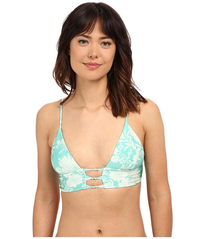 Amuse Society - Tyler Floral Longline Top W/ Adjustable Lace-up Back