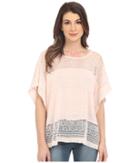 Lucky Brand - Scarf Embroidered Top