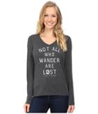 Life Is Good - Not All Who Wander Long Sleeve Vee