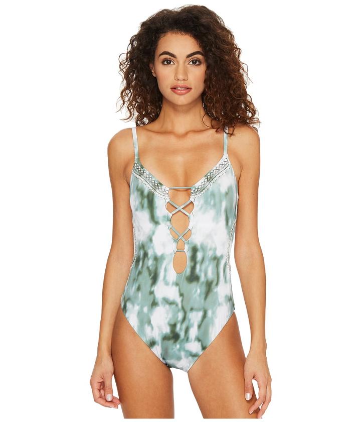 Lucky Brand - Indian Summer Over The Shoulder Monokini One-piece