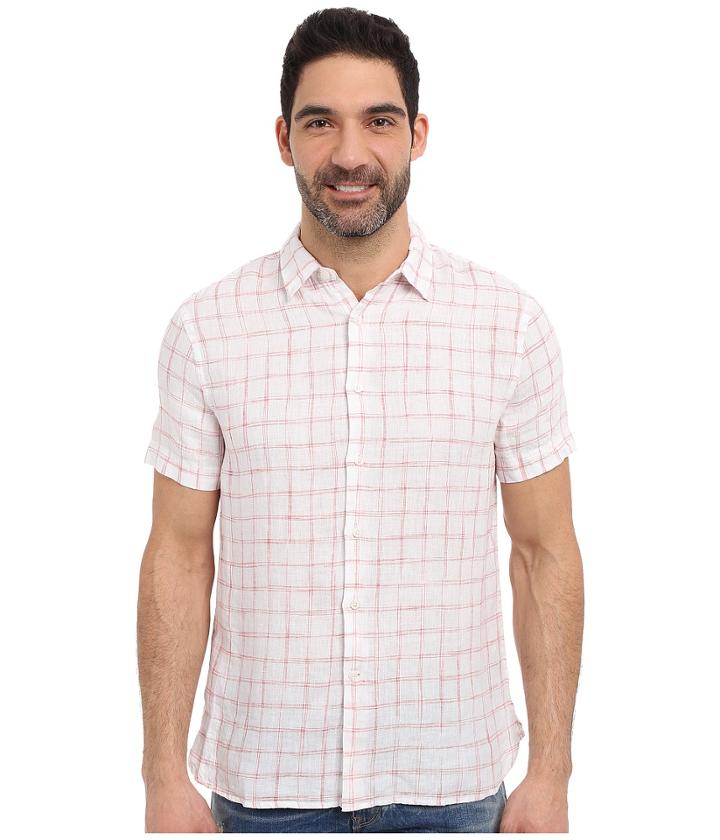 Perry Ellis - Linen Check Pattern Shirt