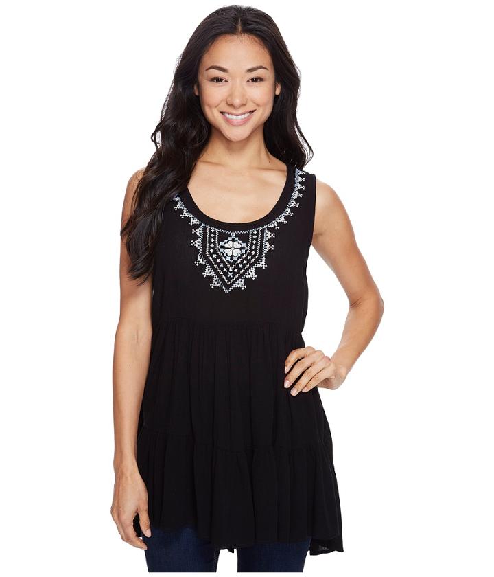 Karen Kane - Embroidered Shirred Tank Top